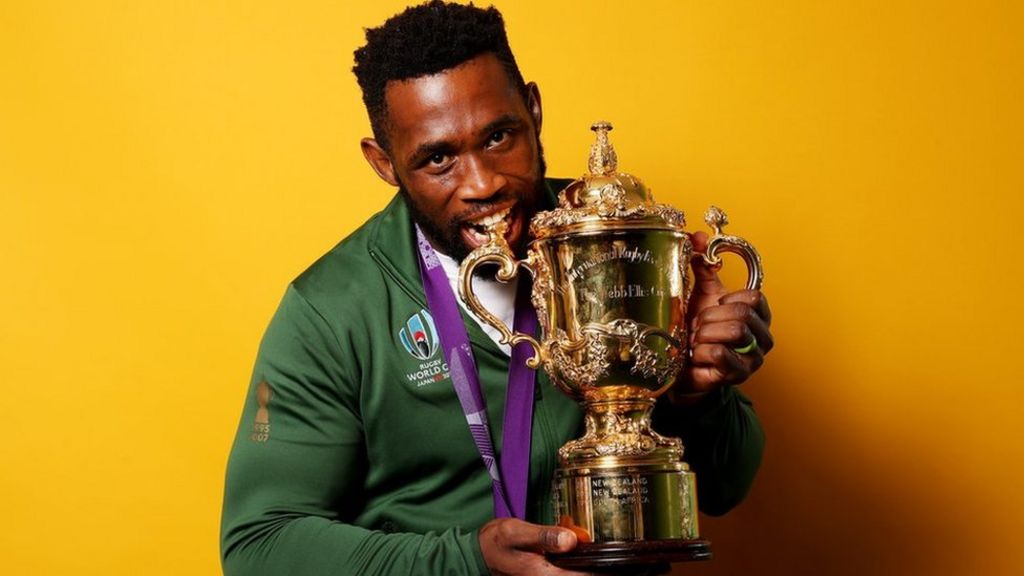 Siya Kolisi is the first black captain of the South Africa rugby team called the Springboks
