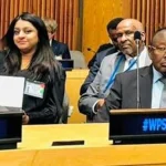 This photo of Gen Bashir Mohamed Jama (R) and his senior adviser (seated behind him) at the Women, Peace and Security Focal Points Network event has caused a storm on X