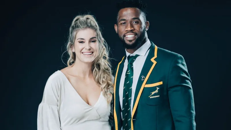 Siya Kolisi and his wife Rachel